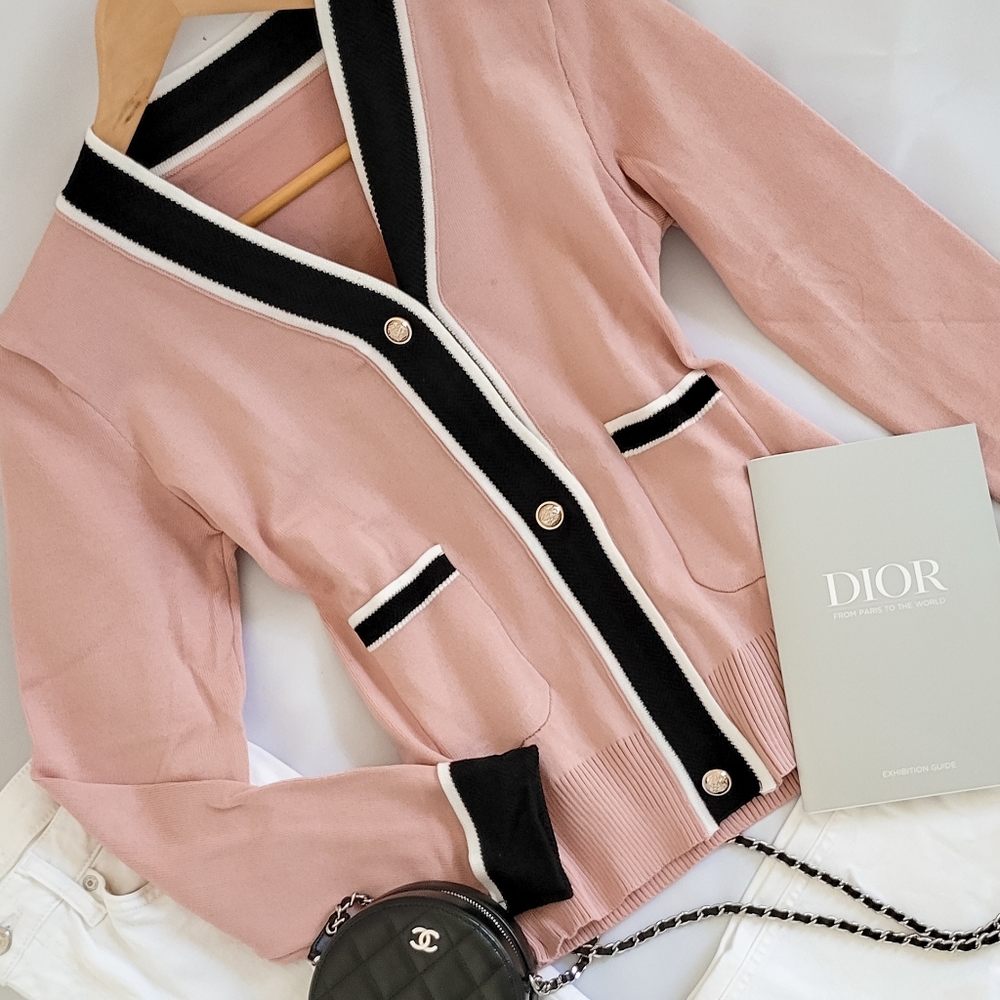 JULIENNE - Classic Cardigan (PINK)